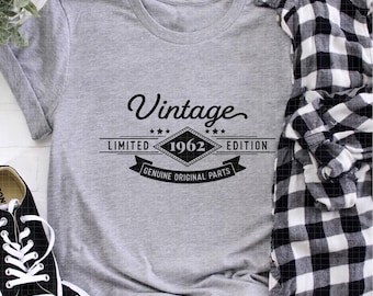 vintage 1962 birthday shirt svg, limited edition svg, aged to perfection, vintage 1962, born in 1962, 1962 birthday girl, birthday girl