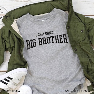 Hermano mayor hijo único SVG, futuro hermano mayor, camiseta de hermano, anuncio de embarazo, futuro hermano mayor, ya no es hijo único, baby shower
