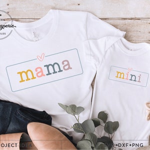 Mama Mini SVG, moeder en ik svg, mama en ik svg, moeder shirt Svg, baby rompertje Svg, moeder-dochter shirt, bijpassende svg, Moederdagcadeau