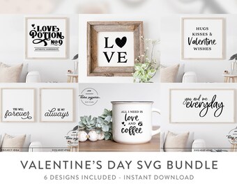 Valentine SVG Bundle, Valentines Day svg, valentines decor svg, love svg bundle, valentine mug svg, farmhouse decor svg, couple svg, love