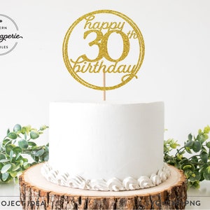 30歳の誕生日おめでとう SVG。30歳の誕生日ケーキ トッパー SVG、30歳の誕生日パーティー、30歳の誕生日マグカップ、パーティー デコレーション SVG、30歳の誕生日の女の子 SVG