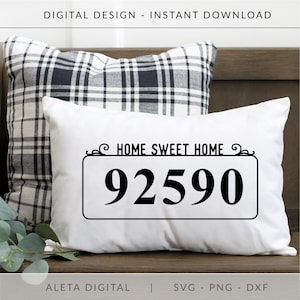 Zip code frame svg, Home sweet home svg, farmhouse decor svg, farmhouse frame svg, home sign cut file, farmhouse design svg, farmhouse sign