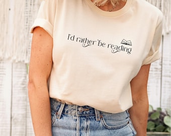 I'd rather be reading SVG,  funny reading quote, book lover shirt, bookish svg, librarian gift, reading sweatshirt, book club, bookworm