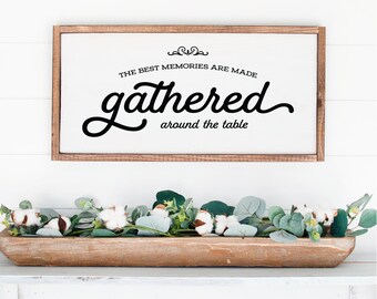 The Best Memories Are Made Gathered Around the Table svg, Dining room svg, kitchen sign svg, Modern Farmhouse, dining room wall decor