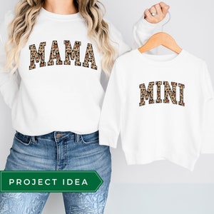 Mama Mini Christmas PNG, Matching shirts png, Leopard print, Holiday Sublimation, cute reindeer, Christmas PNG, Christmas Mama Mini PNG