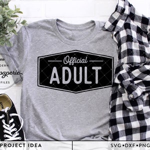 SVG oficial para adultos. Camiseta de cumpleaños número 18, fiesta de cumpleaños número 18, taza de cumpleaños número 18, niña de cumpleaños número 18, decoración de fiesta, cumpleaños de niña