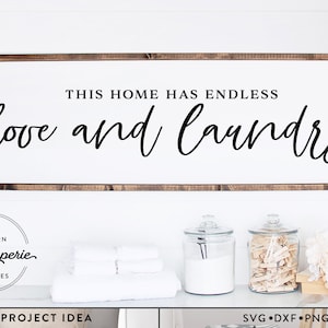 Cette maison a une infinité d'amour et de lessive svg, svg blanchisserie, amour svg, svg maison, svg décoration de ferme, enseigne de buanderie, décoration de salle de lavage svg