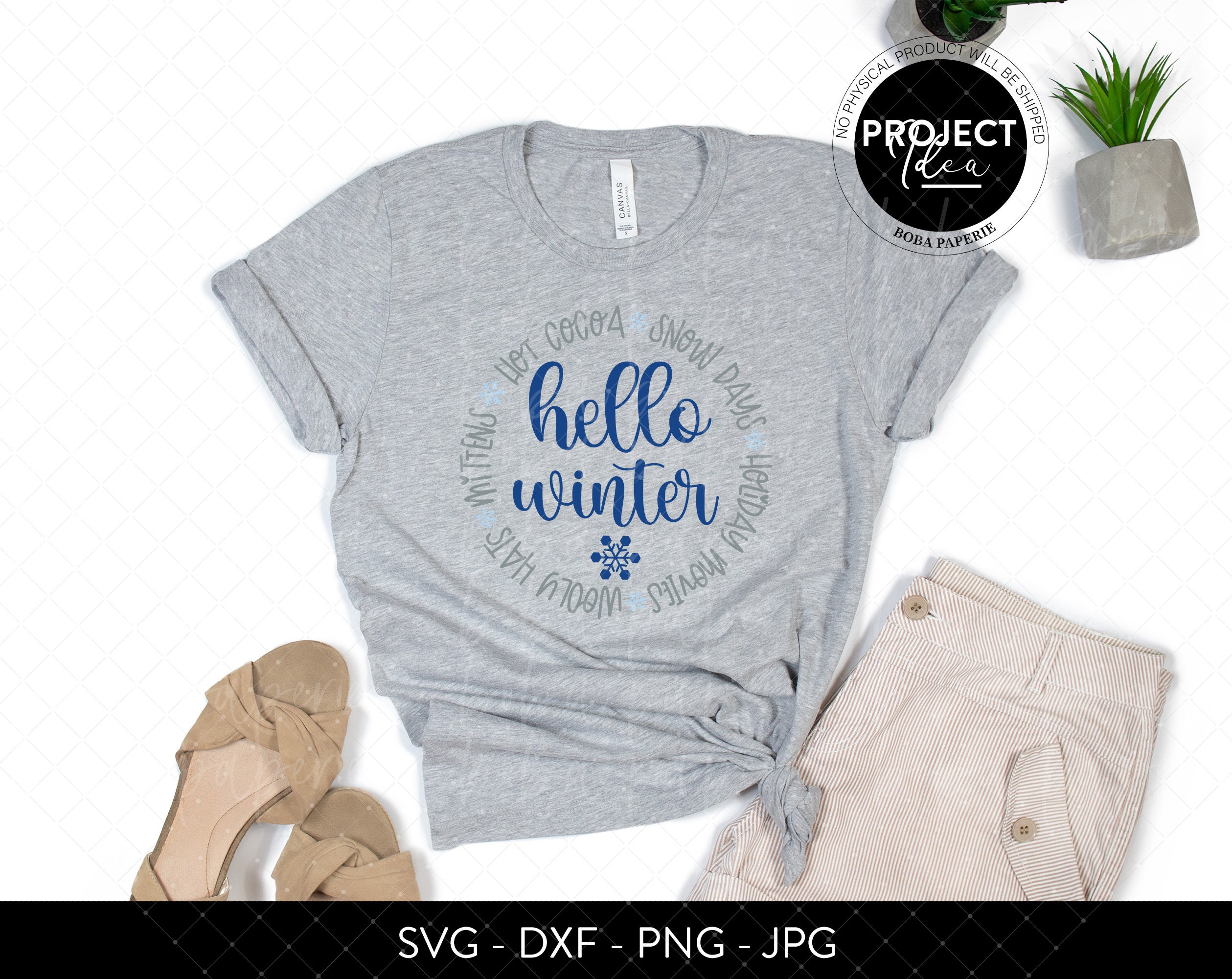 Download Hello Winter SVG Cut File farmhouse svg winter svg | Etsy