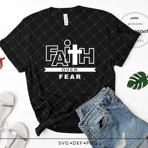 Archivo SVG de corte "La fe por encima del miedo" - SVG religioso, SVG cristiano, SVG religioso, SVG bíblico