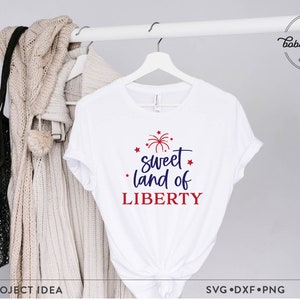 Sweet Land of Liberty svg, 4 de julho svg, arquivo de corte do Dia da Independência, citação patriótica, america svg, usa svg, decoração de casa de fazenda, decoração de 4 de julho