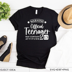 Offizielle Teenager SVG, kann Einstellung enthalten svg, 13. Geburtstag svg, 13. Geburtstagsschild, 13. Geburtstags-Shirt svg, 13. Geburtstagskind