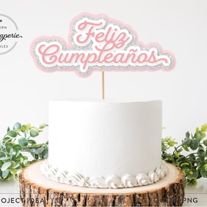 Feliz cumpleaños Cake Topper SVG, Layered Cake Topper Svg, Layered svg, Birthday party decor, cake decoration svg, diy cake topper svg