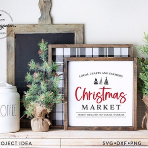 Christmas Market SVG, Christmas sign svg, Farmhouse Christmas SVG, Market sign svg, christmas decor svg, wooden sign svg, modern farmhouse