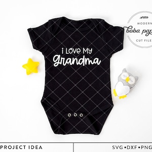 Eu amo minha avó SVG, dia dos namorados SVG, Não sou nenhuma avó SVG, Vovó SVG, bebê SVG, roupa de bebê SVG, recém-nascido SVG, citação da avó SVG