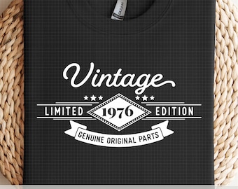 vintage 1976 svg, funny birthday shirt, limited edition svg, aged to perfection, vintage 1976, born in 1976, 50th birthday gift,