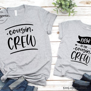 Pacote Cousin Crew svg, primo svg, novo na tripulação svg, melhor primo svg, citação de primo svg, camisa combinando primos svg, caneca de primo svg