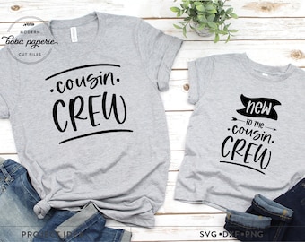 Cousin Crew SVG-Bundle, Cousin svg, Neu in der Crew svg, bester Cousin svg, Cousin Zitat svg, Cousins passende Shirt svg, Cousin Becher svg