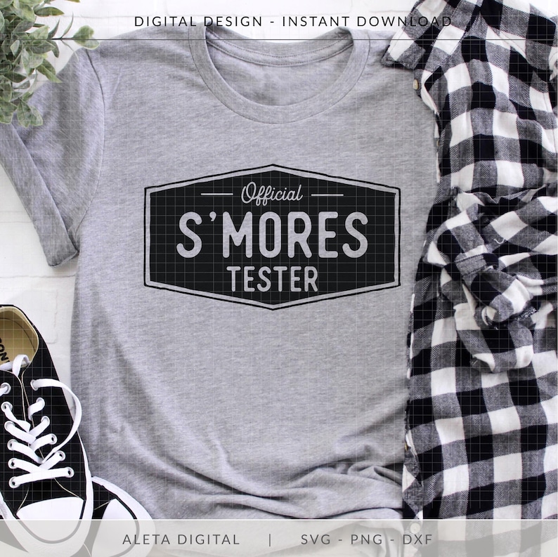 Official S'mores Tester SVG, Summer Camp SVG, funny camp shirt, smores svg, summer shirt svg, funny summer shirt, kids camp, camp life svg image 1