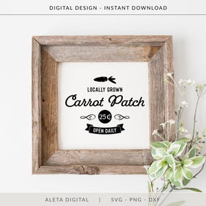 Carrot Patch svg, locally grown carrot svg, easter svg, spring svg, market sign svg, easter sign svg, spring decor svg, farmhouse decor svg