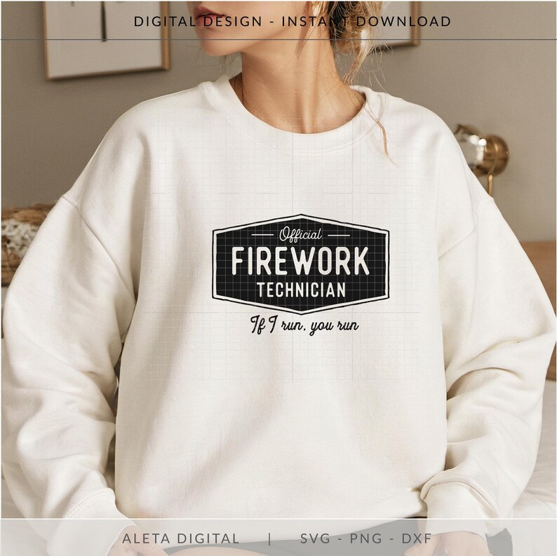 Official Firework Technician, If I Run You Run SVG, funny 4th july shirt, Independence Day cut file, 4th of July SVG, funny firework svg image 5