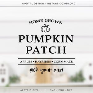 Pumpkin Patch svg, fall svg, fall decor svg, wood sign svg, autumn svg, rustic svg, rustic farmhouse svg, modern farmhouse svg, pumpkin svg image 2