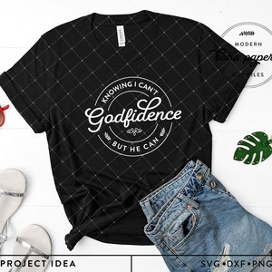 Dios confía en SVG, Dios confía en SVG cristiano lindo, versículos bíblicos decorativos SVG, fe SVG, SVG religioso