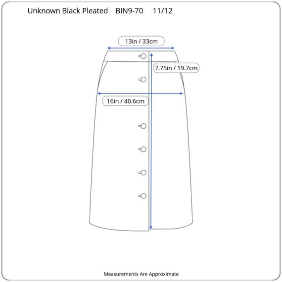 Vintage 1970s - 1990's Black Polyester Midi PLEAT… - image 8