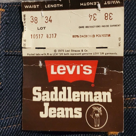 Vintage Levis Saddleman Dacron Polyester Jeans Bl… - image 7