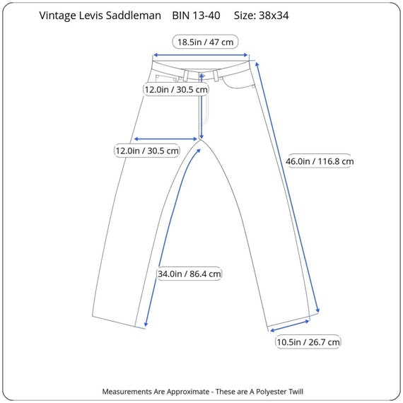 Vintage Levis Saddleman Dacron Polyester Jeans Bl… - image 9