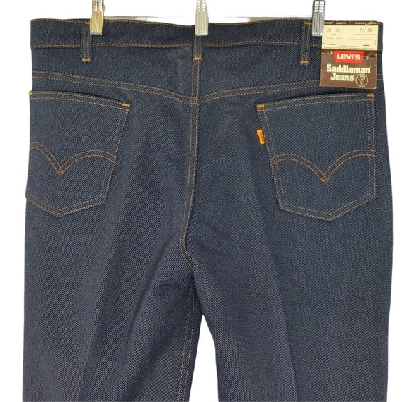 Vintage Levis Saddleman Dacron Polyester Jeans Bl… - image 4