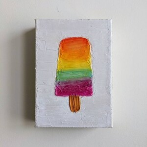 Summer vibes. Original acrylic painting. original knife painting. Impasto