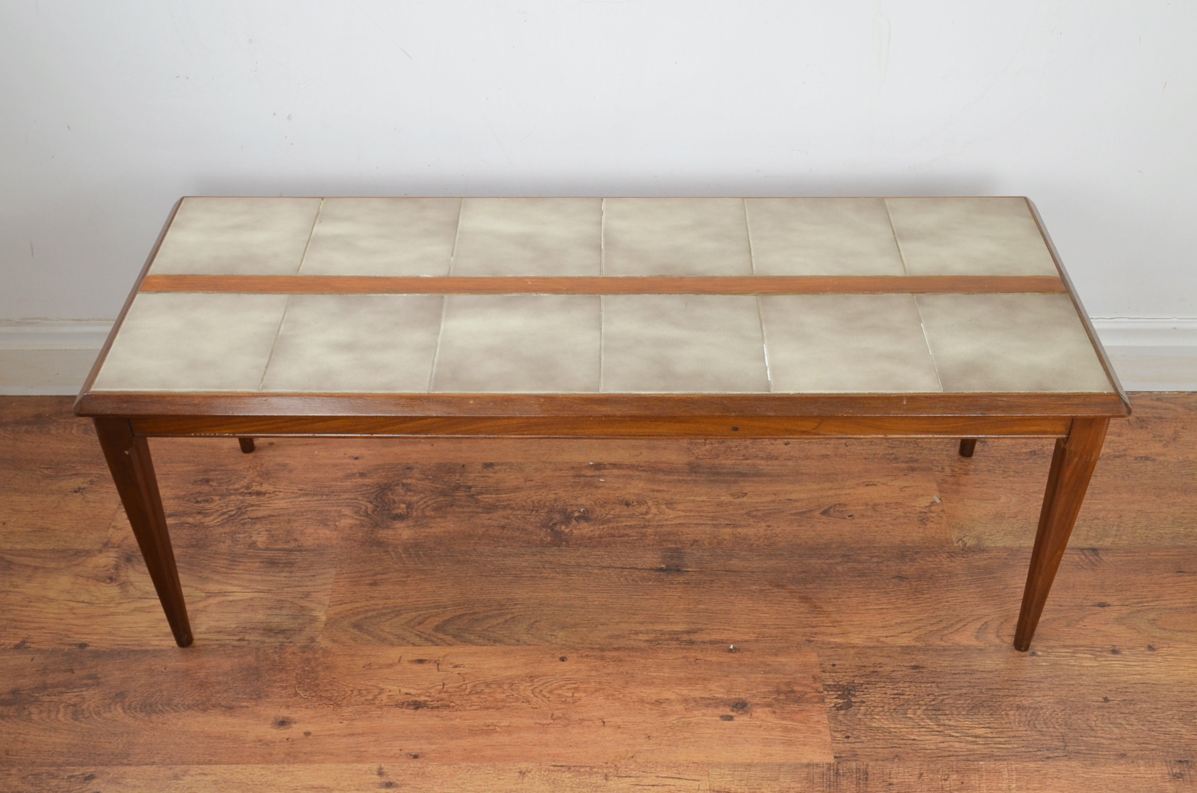 Mid Century Tile Top Coffee Table Etsy