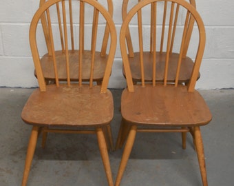 Vintage Set Of Ercol Dining Chairs