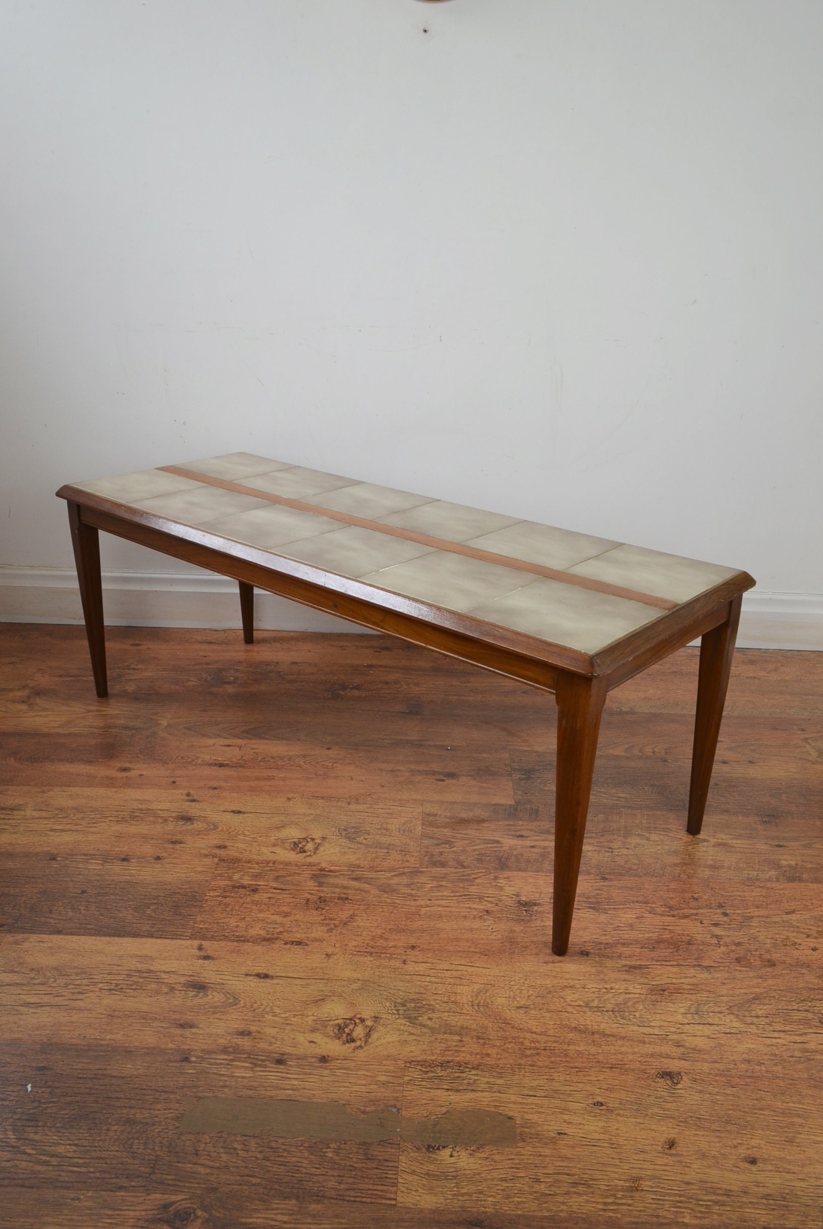 Mid Century Tile Top Coffee Table Etsy
