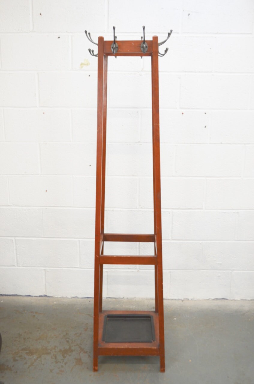 Antique oak coat stand hotsell