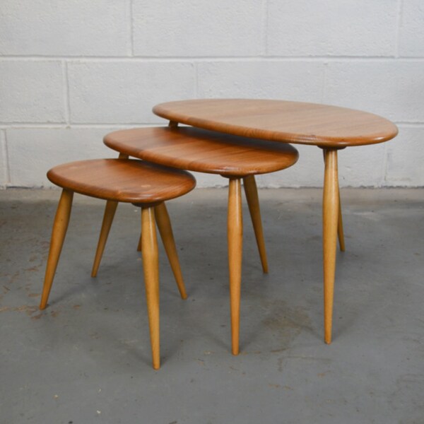 A Retro Ercol Nest Of Tables