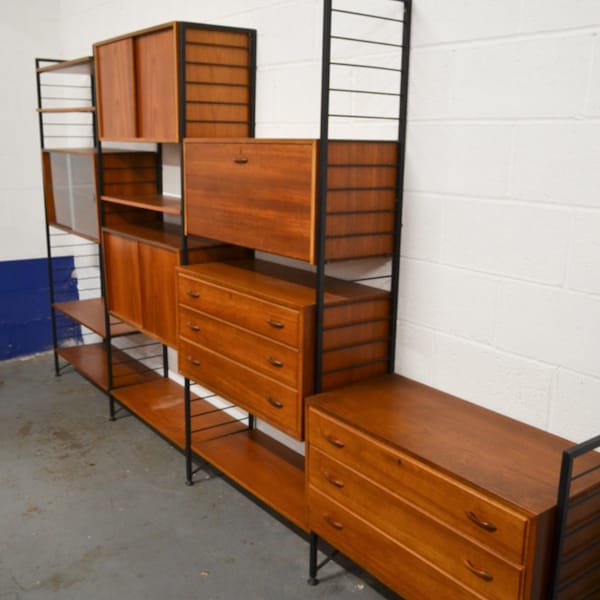 A Vintage Ladderax Modular Wall Unit