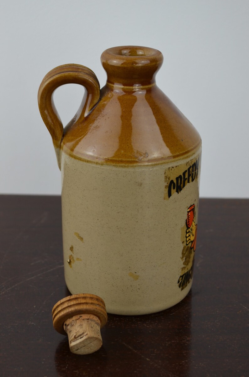 Vintage Stoneware Cider Flagon Etsy