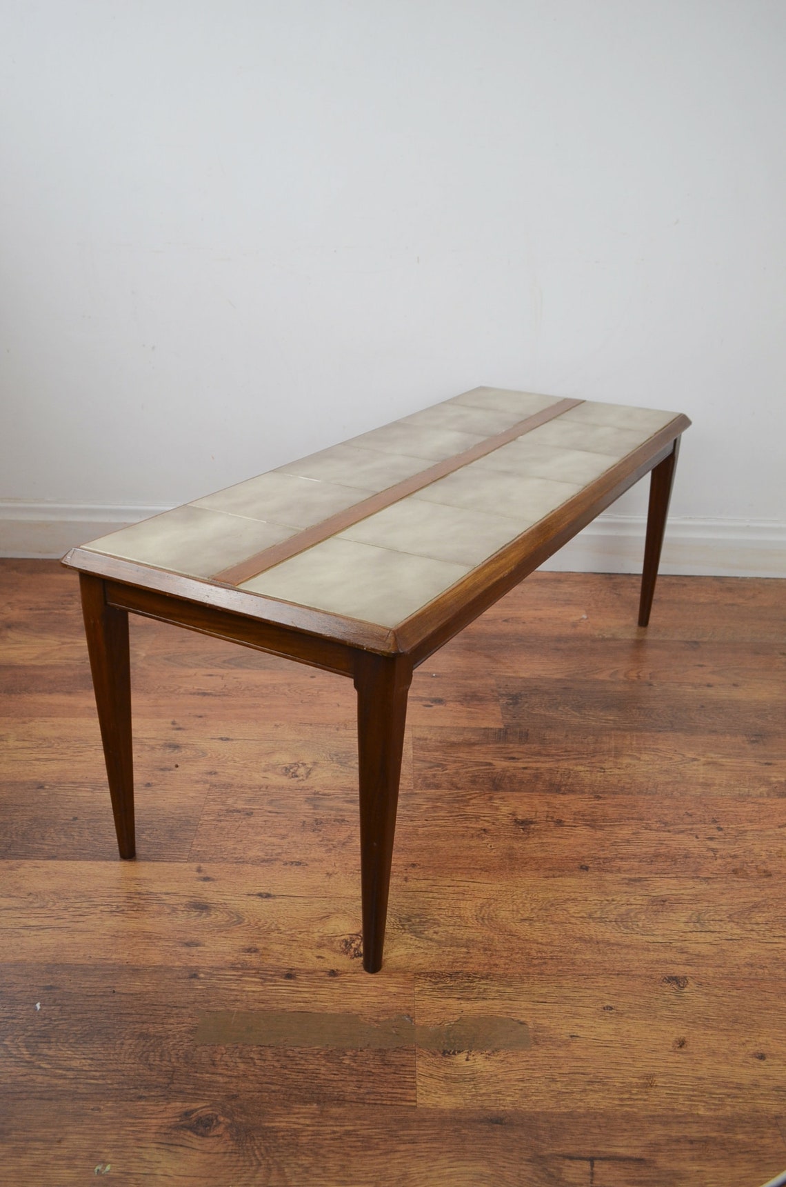 Mid Century Tile Top Coffee Table Etsy