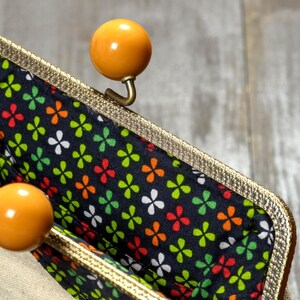 Cartera de lona de algodón color crema, monedero con cierre de beso y globo sin bordado, regalo para hermana imagen 7