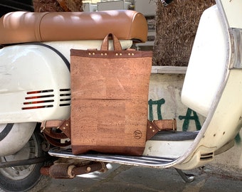 Brown cork backpack, Unisex men's and women's backpack, City Bag, Laptop backpack, Eco-friendly Vegan Bag