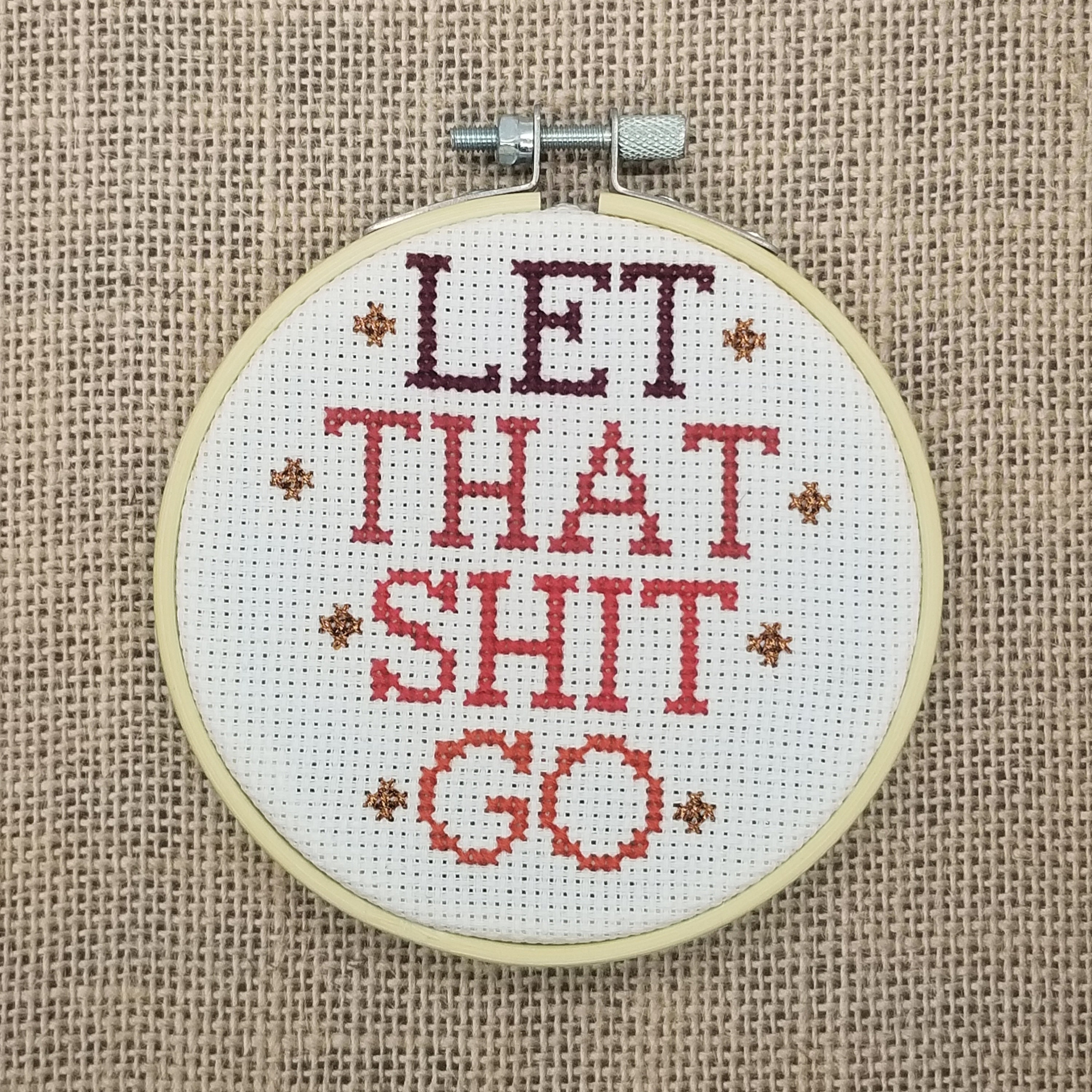 LET THAT SHIT GO DIY CROSS STITCH KIT – Peaches Records