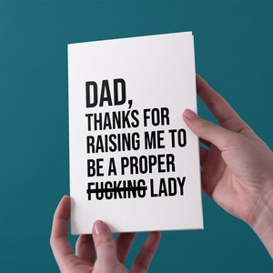 Papa Bedankt voor het aantrekken van mij een goede fucking Lady vaders dag kaart-gratis UK scheepvaart