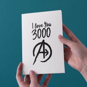 I Love You 3000 Valentine/Geburtstag/Jubiläumskarte - Kostenloser VERSAND IN UK