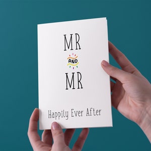 Cartão de casamento/noivado Mr and Mr - frete grátis para o Reino Unido