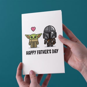 Feliz Dia dos Pais - Mandalorian - Cartão comemorativo do Dia dos Pais - Frete grátis para o Reino Unido