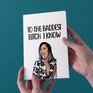 To The Baddest Bitch So Birthday / Mothers Day / Anniversary / Valentines Card - Spedizione gratuita nel Regno Unito