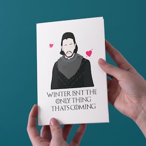 Winter ist nicht das einzige Ding, das kommt Jubiläum/Valentines Karte - kostenloser UK Versand