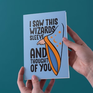 Eu vi esta capa de feiticeiro e pensei em você Cartão de aniversário/aniversário/dia dos namorados - frete grátis para o Reino Unido