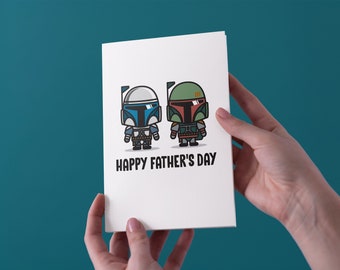 Happy Father's Day - Jango & Boba Fett - Father's Day Greeting Card - Free UK Shipping